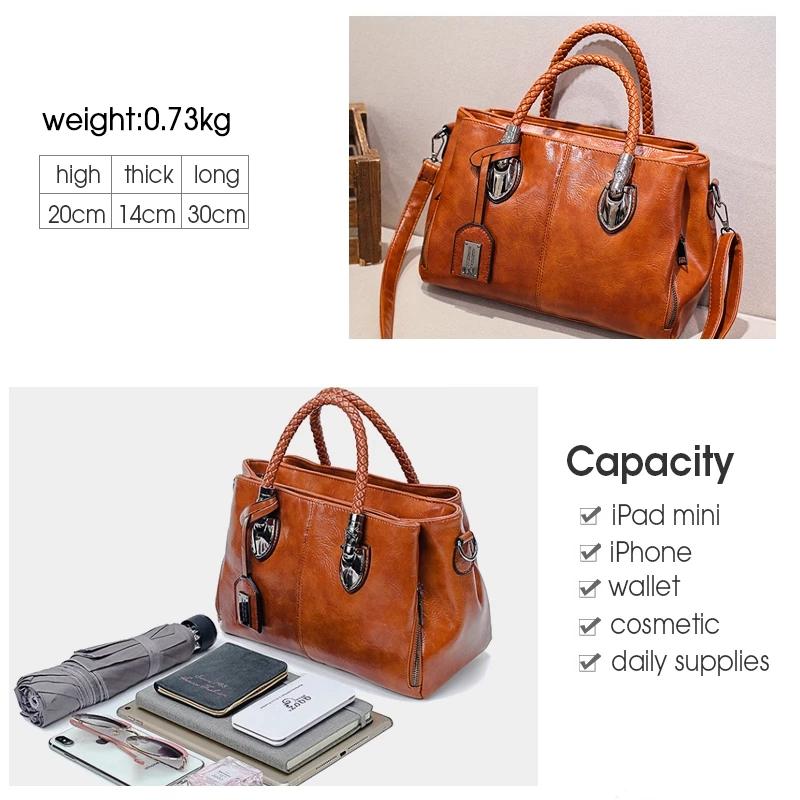 Retro Triple Crossbody Bag in Waxed and Oiled Leather - Boston Style