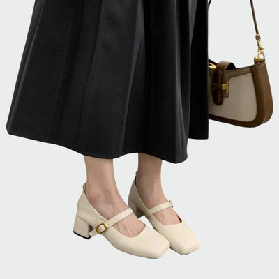 Olivia – Square Tip High Heeled Mary Jane Shoes
