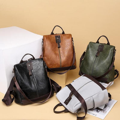 Maria | Elegant Leather Backpack with Ample Storage