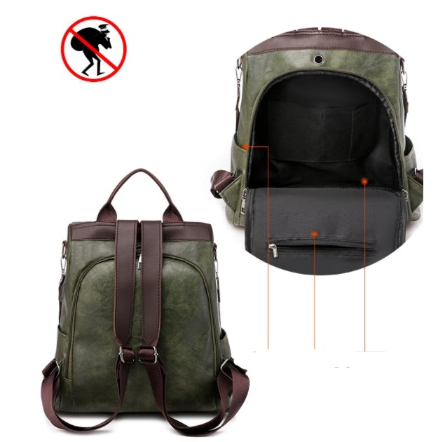 Maria | Elegant Leather Backpack with Ample Storage