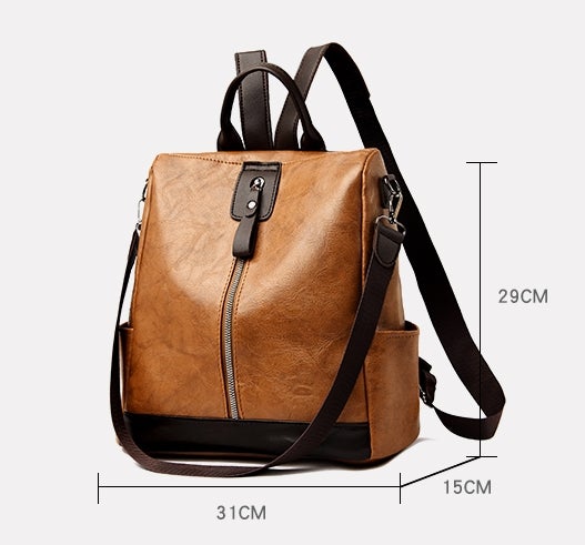 Maria | Elegant Leather Backpack with Ample Storage