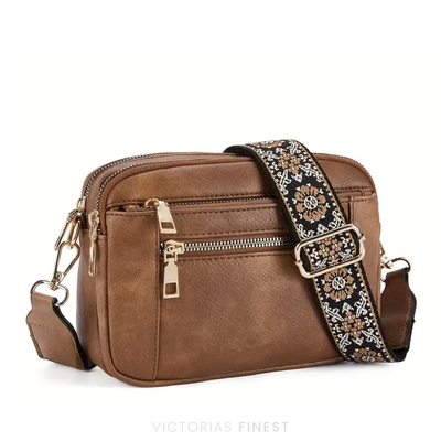 Pattern Strap Crossbody Bag
