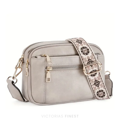 Pattern Strap Crossbody Bag