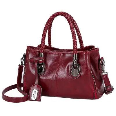 Retro Triple Crossbody Bag in Waxed and Oiled Leather - Boston Style