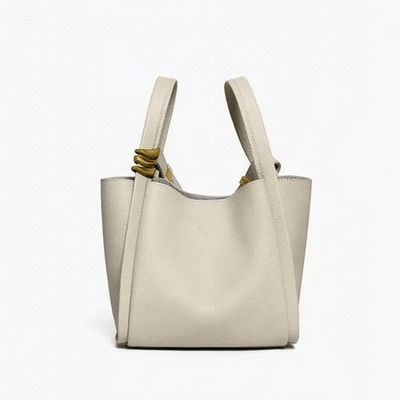 Women's Genuine Leather Mini Picnic Crossbody Bucket Bag