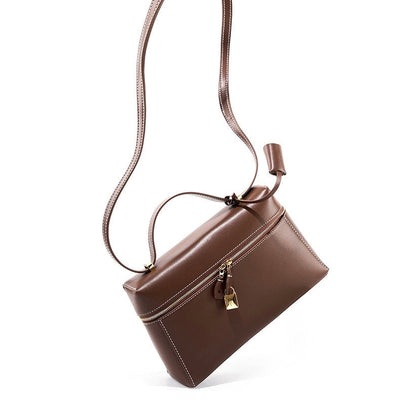 Women's Genuine Leather Crossbody Bucket Bag
