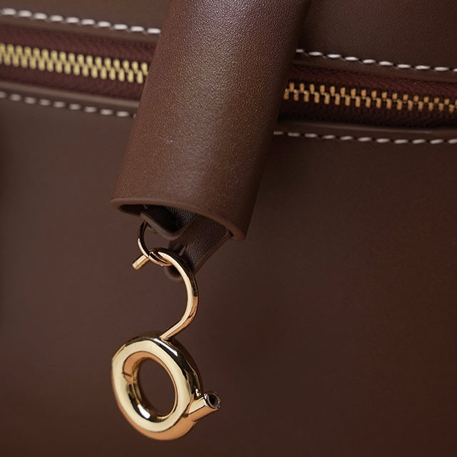 Women's Genuine Leather Crossbody Bucket Bag