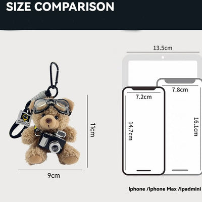 Camera Teddy Bear Bag Charm