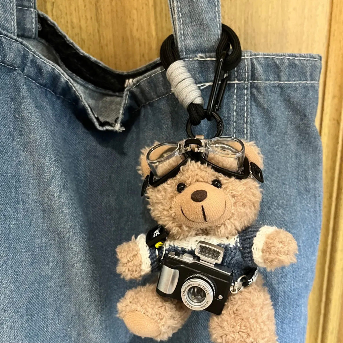 Camera Teddy Bear Bag Charm