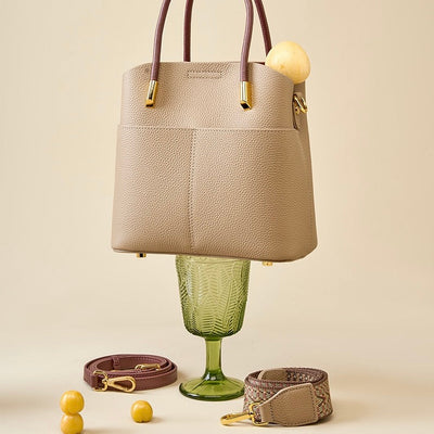 Elegant Women's Genuine Leather Ladies Crossbody Handbag