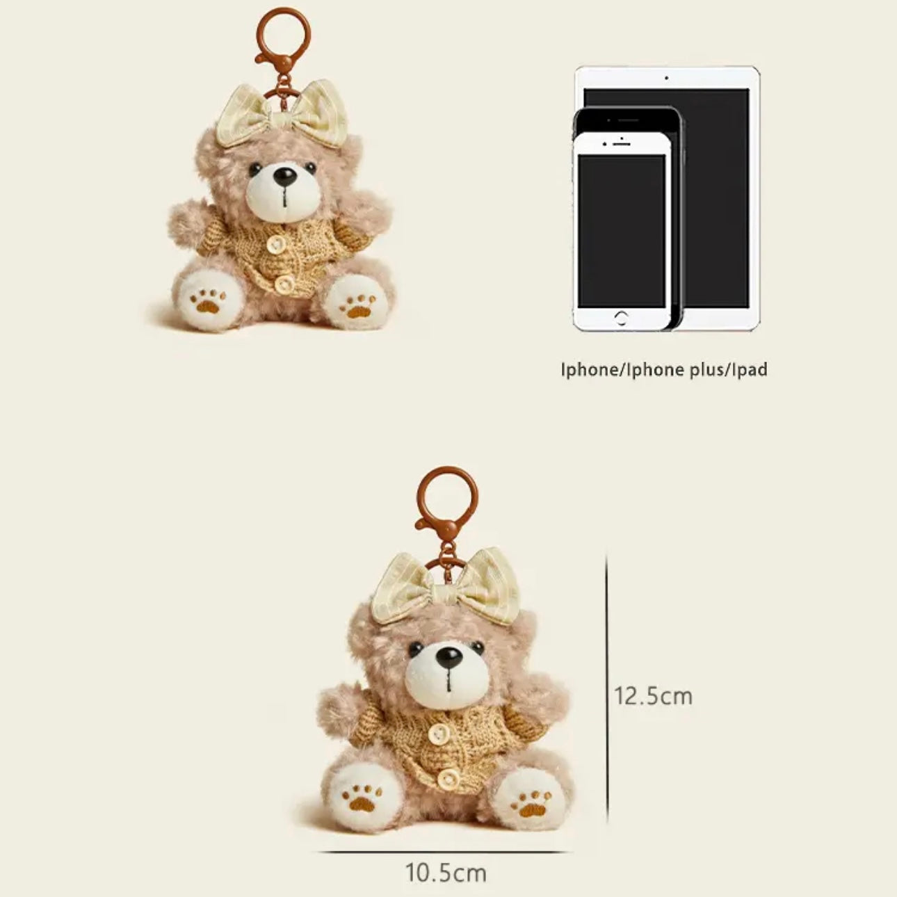 Cookie Bear Bag Charm