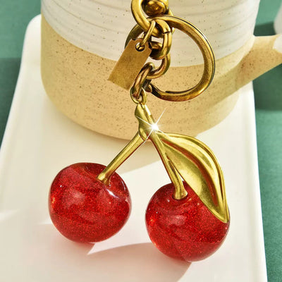 Velvet Cherry Bag Charm