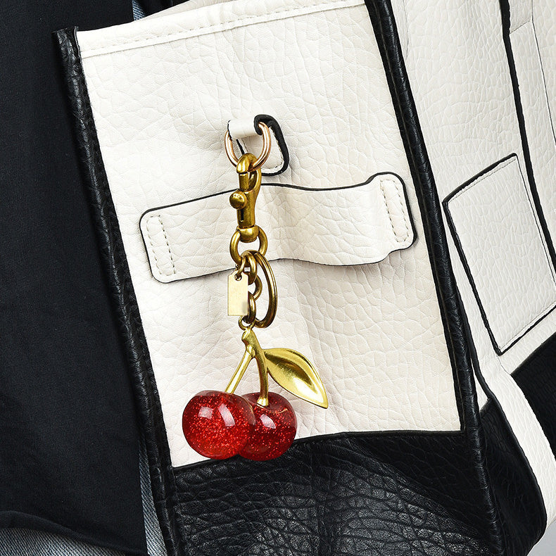 Velvet Cherry Bag Charm