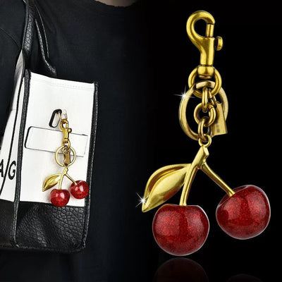 Velvet Cherry Bag Charm