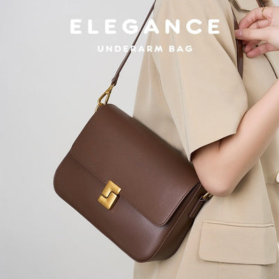 Women’s Genuine Leather Daily Commuter Shoulder Box Bag