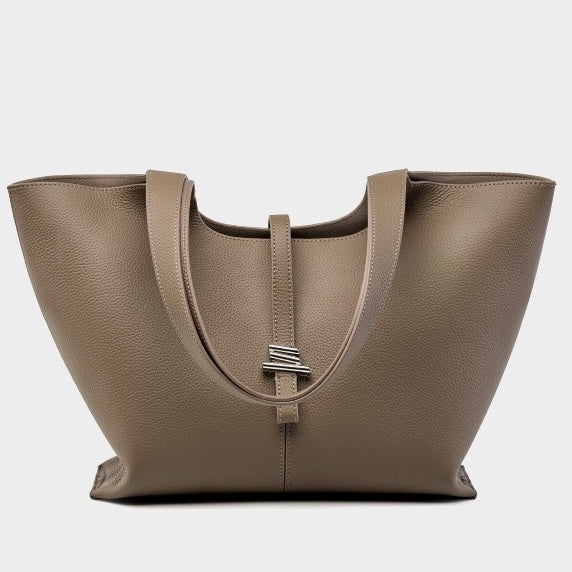 2025 New Women’s Genuine Leather Large Capacity Commuter Tote Bag