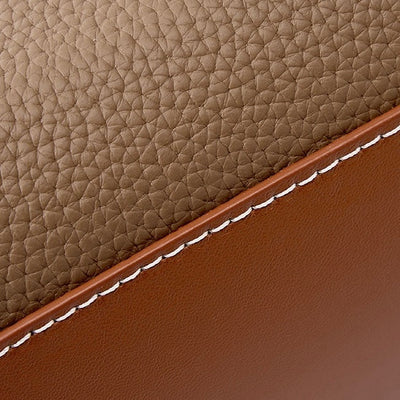 Women’s Luxe Minimalist Leather Structured Top Handle Crossbody Bag