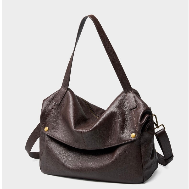 Women's Retro Genuine Leather Soft Minimalist Casual Tote Bag