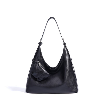 Women’s Genuine Leather Minimalist Slouchy Shoulder Bag