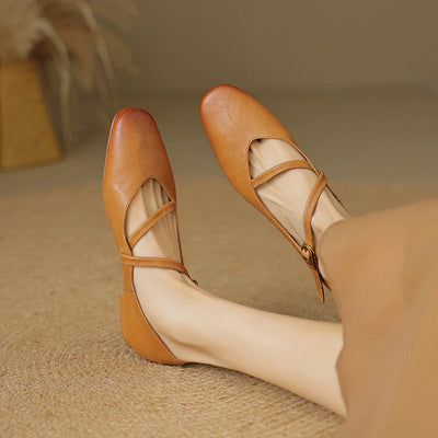 Aria Leather Flats