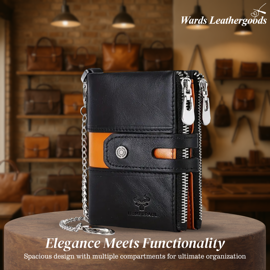 Roque | Leather Chain Strap with Multiple Compartments | Wallet