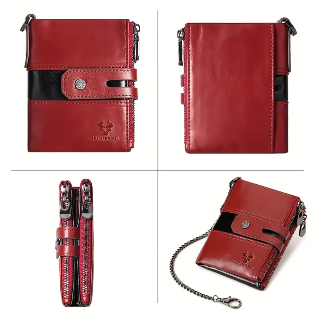 Roque | Leather Chain Strap with Multiple Compartments | Wallet