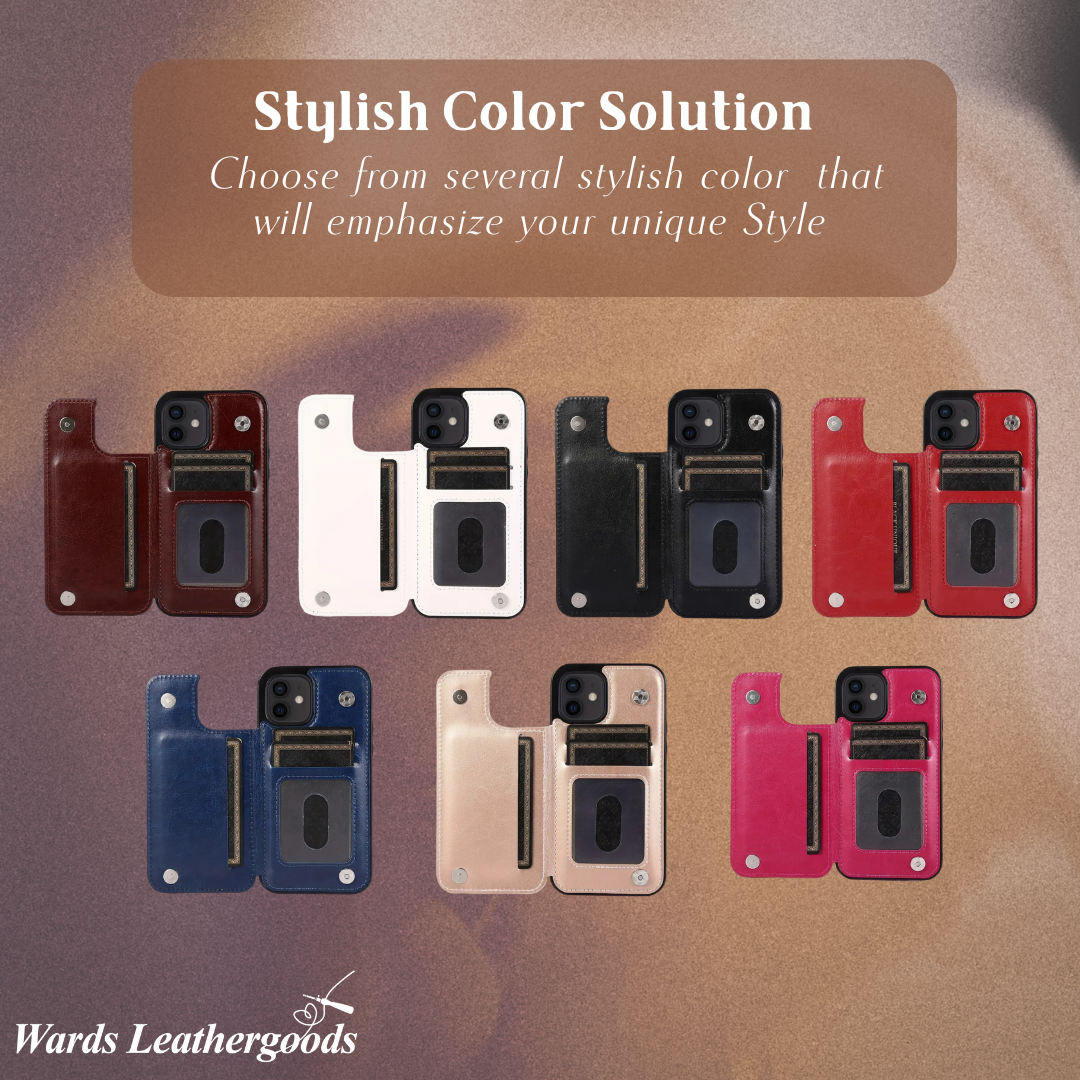 Preston | Magnetic Wallet Flip Phone Case for iPhone