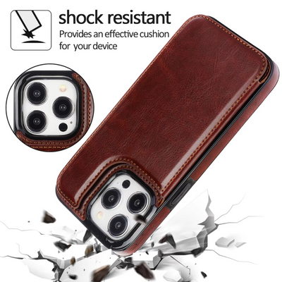 Preston | Magnetic Wallet Flip Phone Case for iPhone