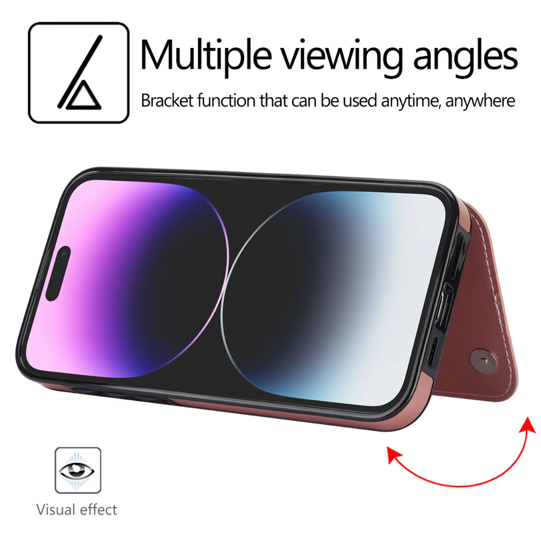 Preston | Magnetic Wallet Flip Phone Case for iPhone