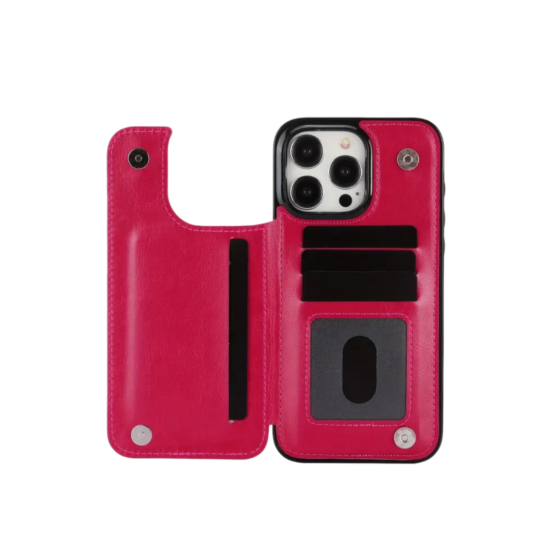 Preston | Magnetic Wallet Flip Phone Case for iPhone