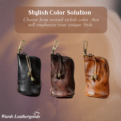 Steve | Leather Zippered Key Holder Wallet