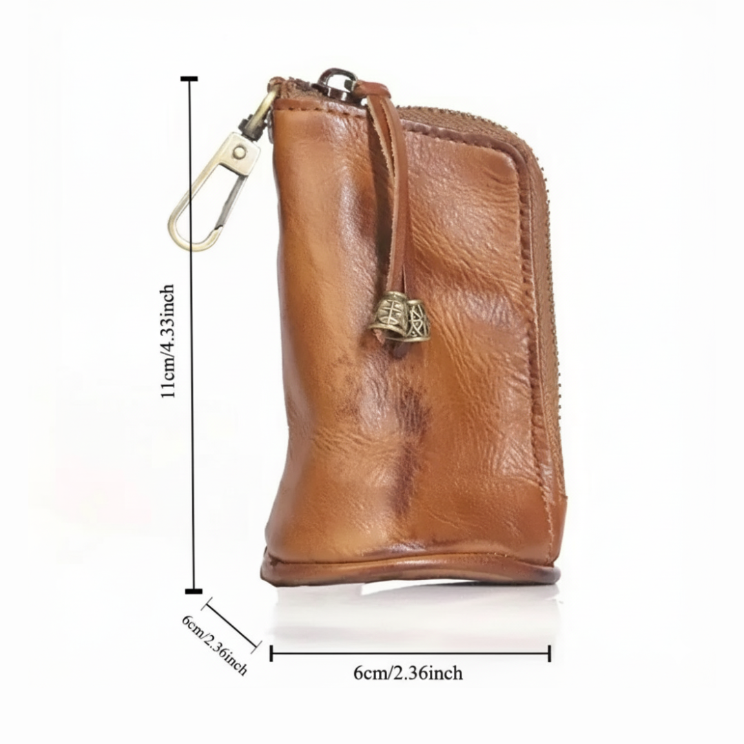 Steve | Leather Zippered Key Holder Wallet