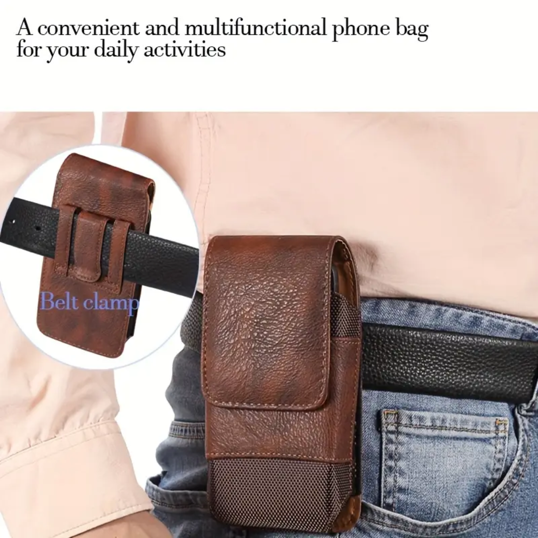 Dimitri | Magnetic Phone Belt Leather Pouch Case