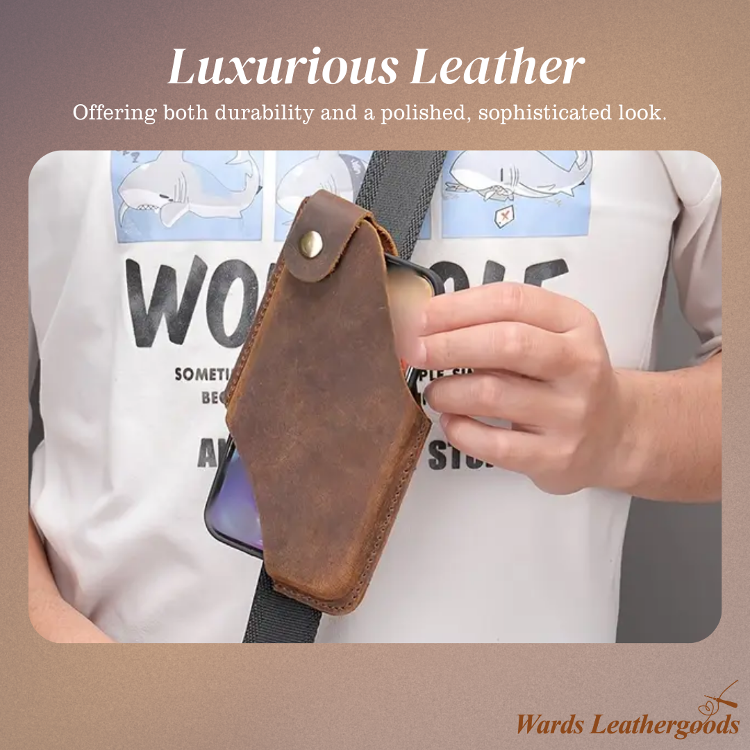 Oswin | Vertical Leather Phone Holster