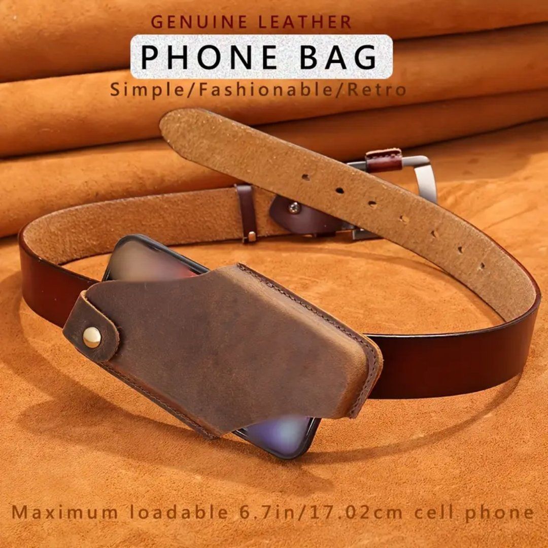 Oswin | Vertical Leather Phone Holster