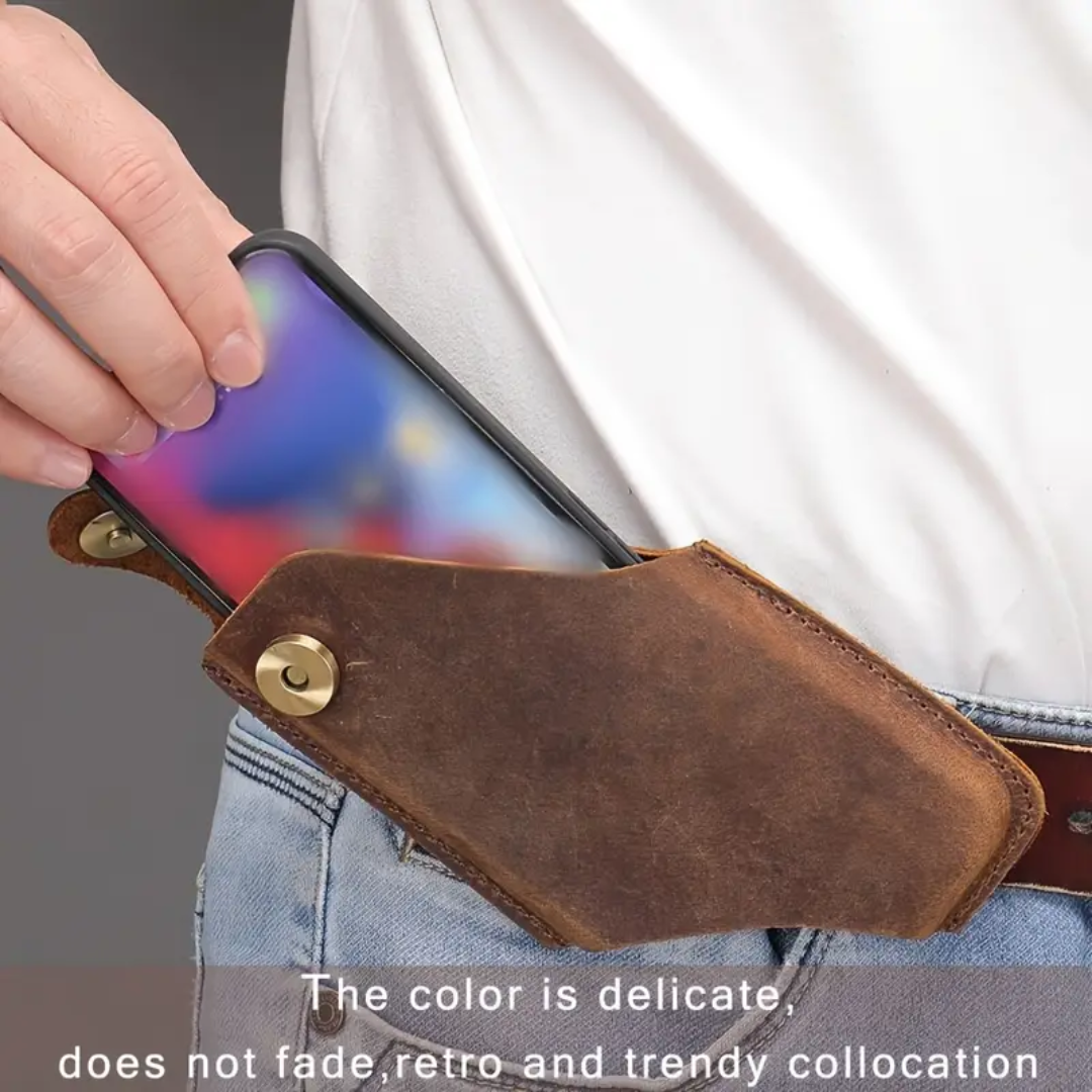 Oswin | Vertical Leather Phone Holster