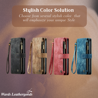 Clement | IPhone Case Leather Wallet with Wrist Strap