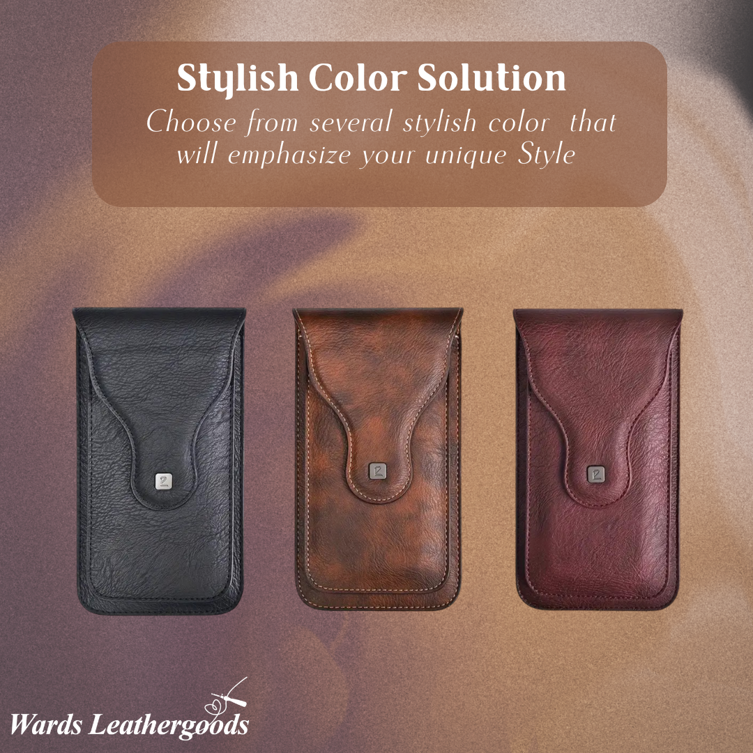 Xavier | Carabiner Clip Leather Phone Holster