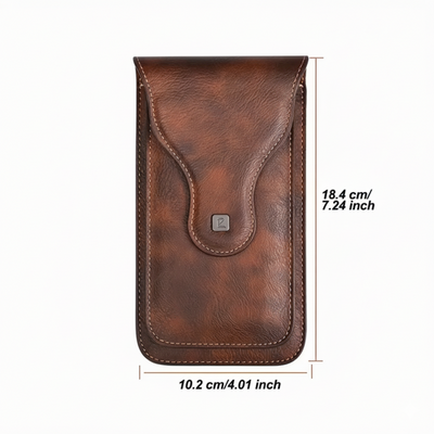 Xavier | Carabiner Clip Leather Phone Holster